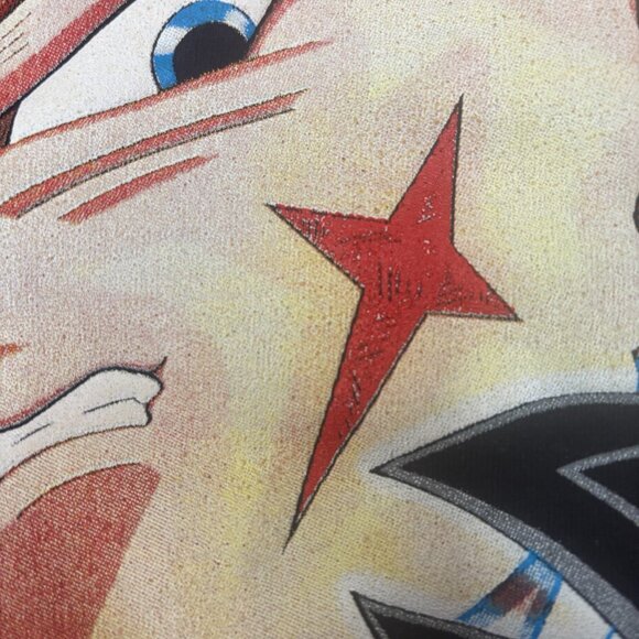 DBZ Shirt Large Black All Over Graphic Print Anime Handmade Indie Artist Tee - Picture 11 of 16